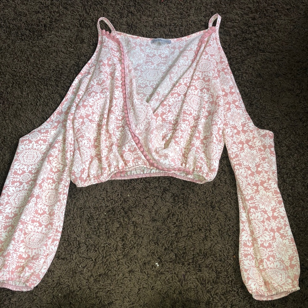 Super sexy & summer floral pink crop top!